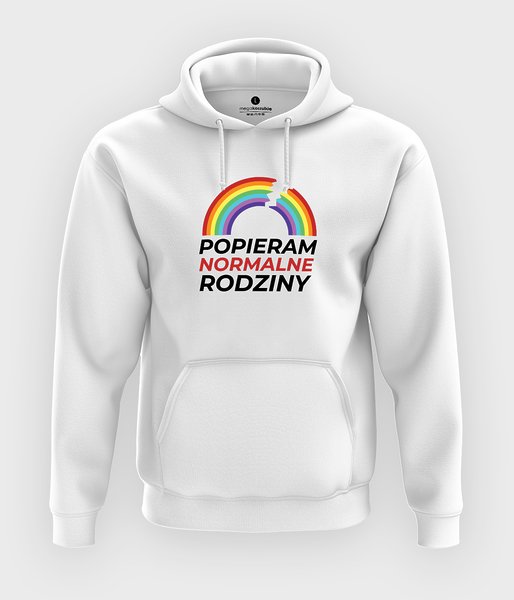 Popieram Normalne Rodziny - bluza z kapturem