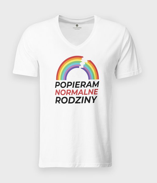 Popieram Normalne Rodziny - koszulka męska v-neck