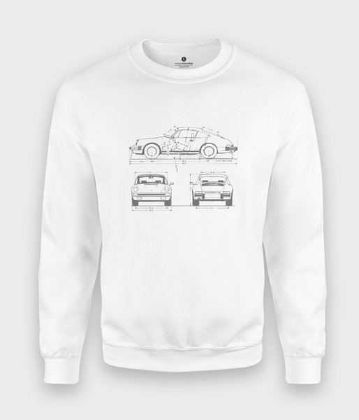 Porsche Drawing - bluza klasyczna