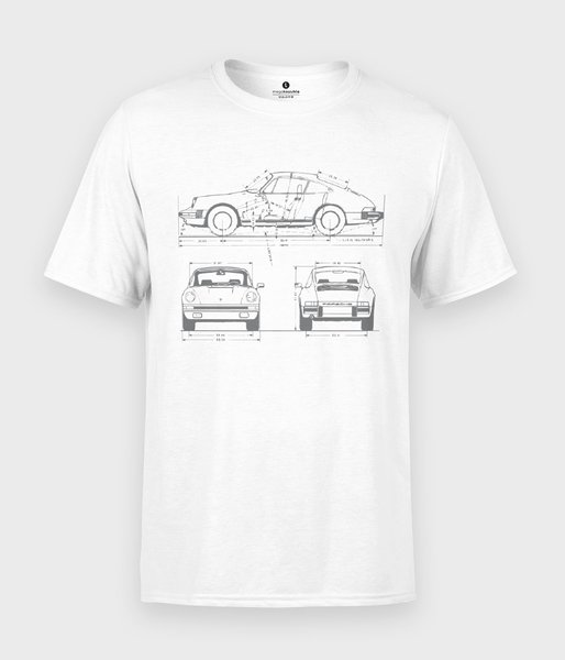 Porsche drawing - koszulka męska standard plus
