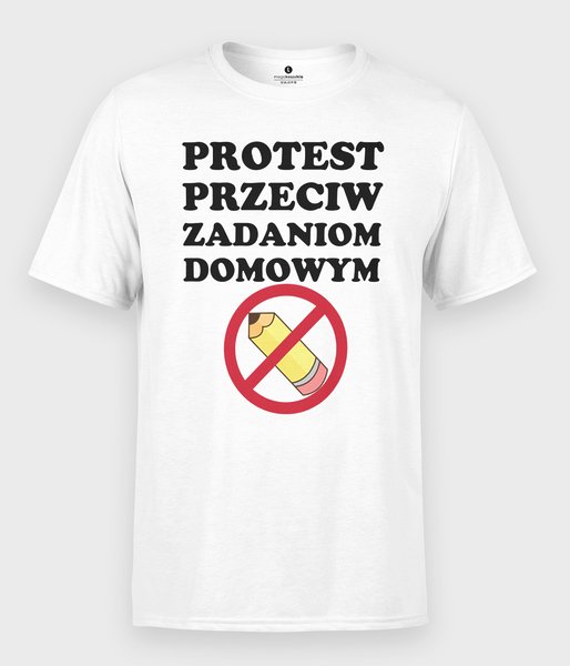 Protest Przeciwko Zadaniom Domowym - koszulka męska
