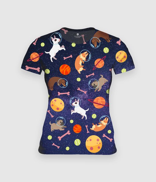 Psi kosmos - koszulka damska fullprint