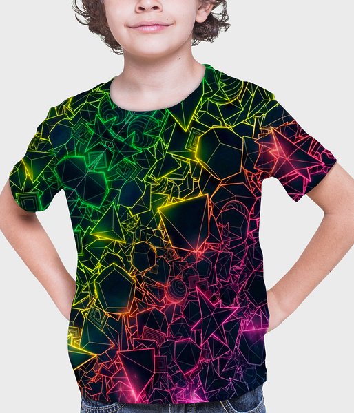Psychodeliczne kształty - koszulka dziecięca fullprint