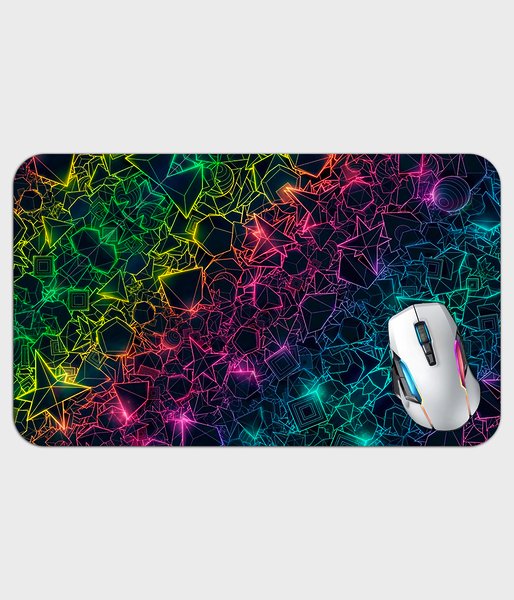 Psychodeliczne kształty - podkładka pod mysz gamingowa (80x30 cm) old