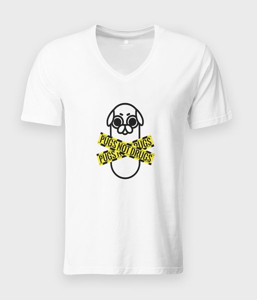 Pug pill - koszulka męska v-neck