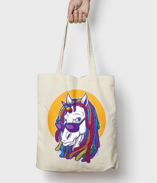 Rainbow unicorn - torba bawełniana