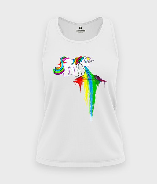 Rainbow vomit - koszulka damska bez rękawów