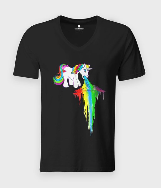 Rainbow vomit - koszulka męska v-neck