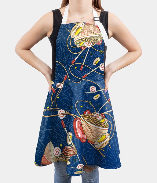 Ramen - fartuch damski fullprint