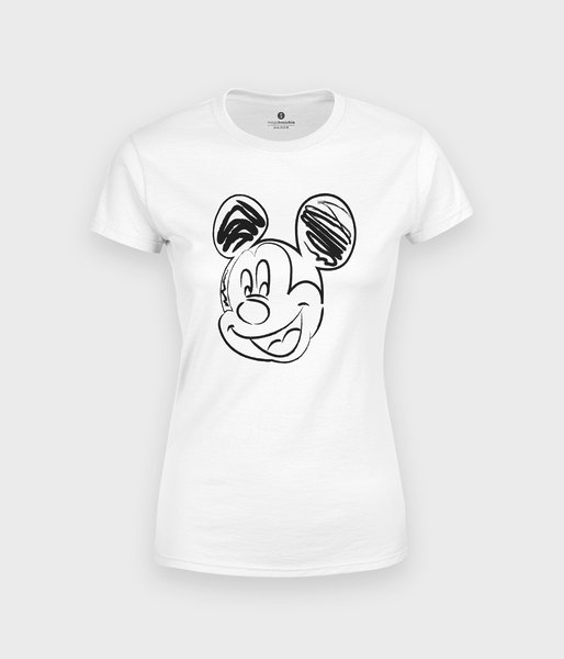 Rysowana Myszka Mickey - koszulka damska