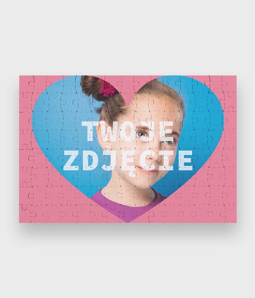 Serce + Twoje zdjęcie - puzzle