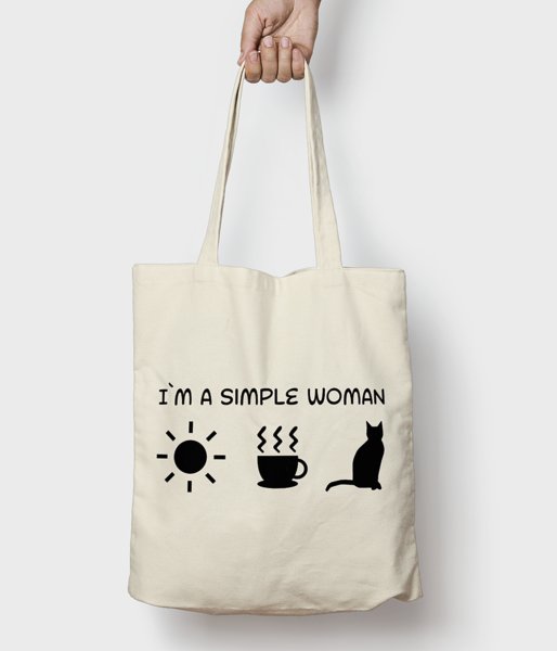 Simple woman cat - torba bawełniana