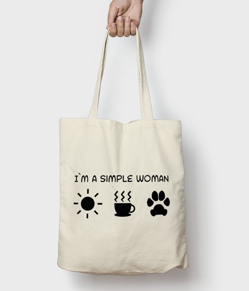 Simple woman dog - torba bawełniana