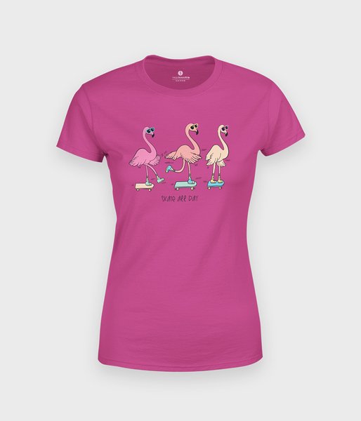Skate Flamingi - koszulka damska