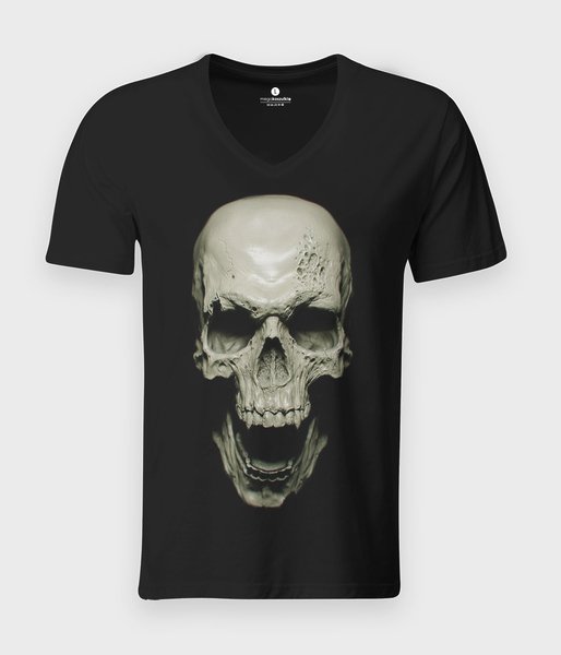 Skull 3D - koszulka męska v-neck