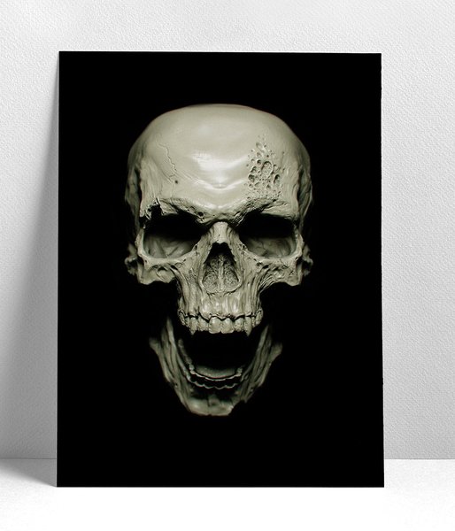 Skull 3D - plakat a3