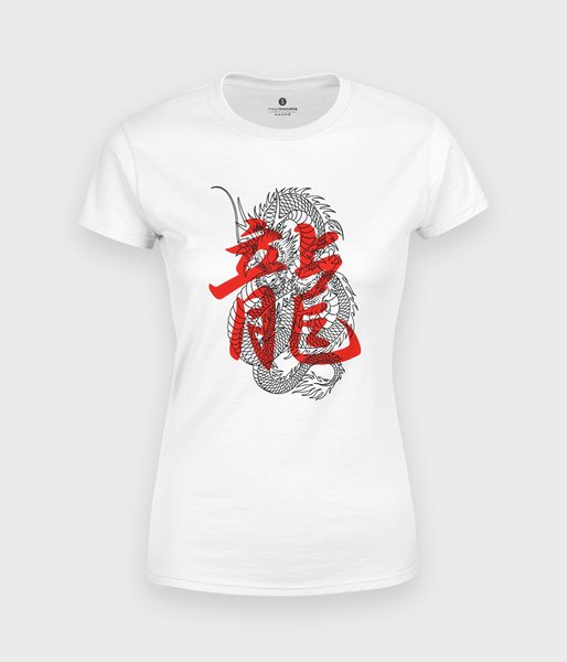 Smok kanji - koszulka damska