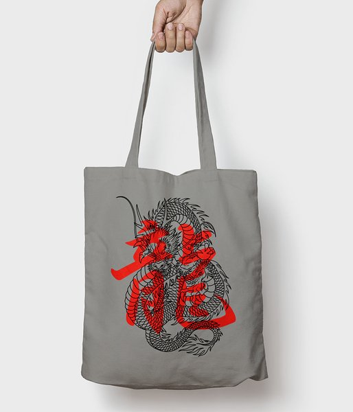 Smok kanji - torba bawełniana