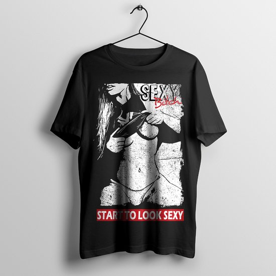 Start to Look Sexy - koszulka męska z luźnym dekoltem-2