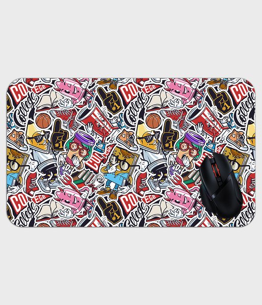 Stickers - podkładka pod mysz gamingowa (80x30 cm) old