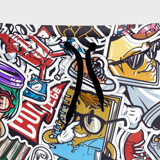Stickers - spodnie dresowe damskie fullprint-3