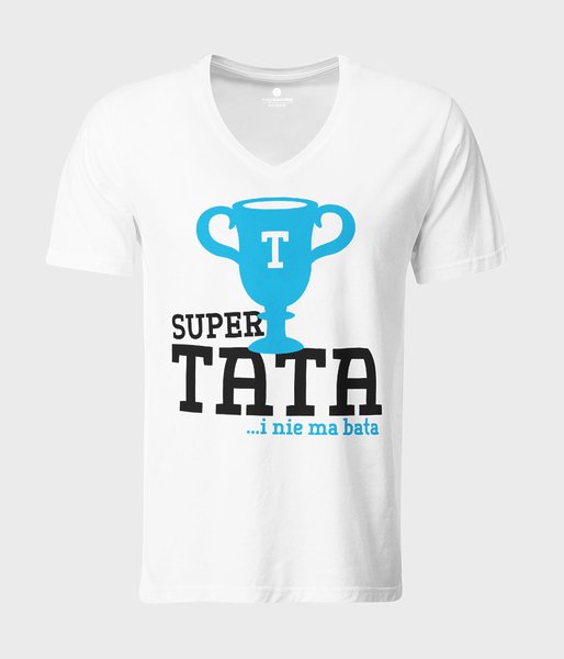 super tata i nie ma bata - koszulka męska v-neck