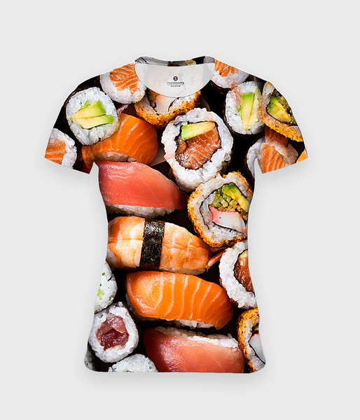 Sushi z bliska - koszulka damska fullprint