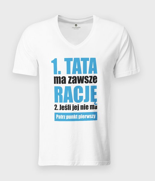 Tata ma zawsze rację 2 - koszulka męska v-neck