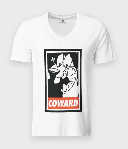 Tchórzliwy Pies - koszulka męska v-neck