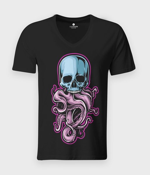 Tentacle Skull - koszulka męska v-neck