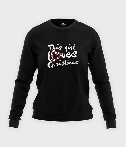 This girl loves Christmas - bluza klasyczna damska