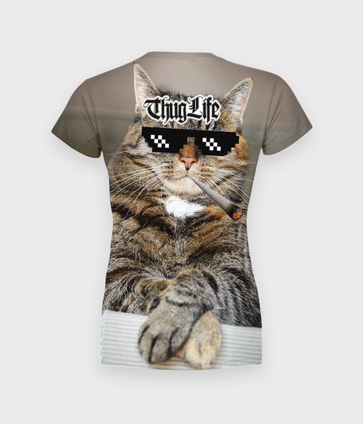Thug Life Cat - koszulka damska fullprint-2