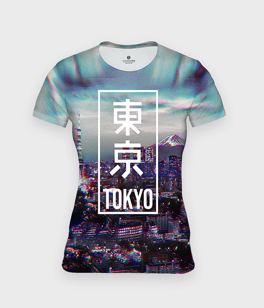 Tokyo glitch - koszulka damska fullprint