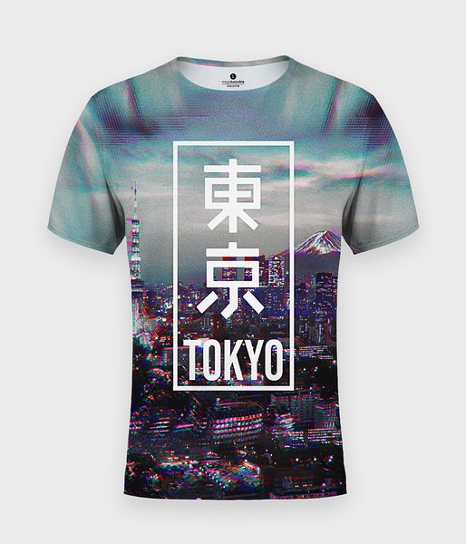 Tokyo glitch - koszulka męska fullprint
