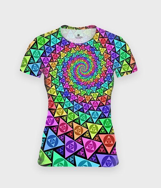 Trippy triangles  - koszulka damska fullprint