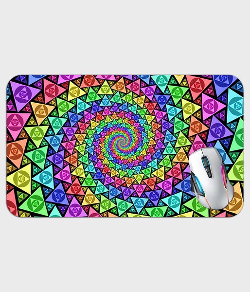 Trippy triangles - podkładka pod mysz gamingowa (80x30 cm) old