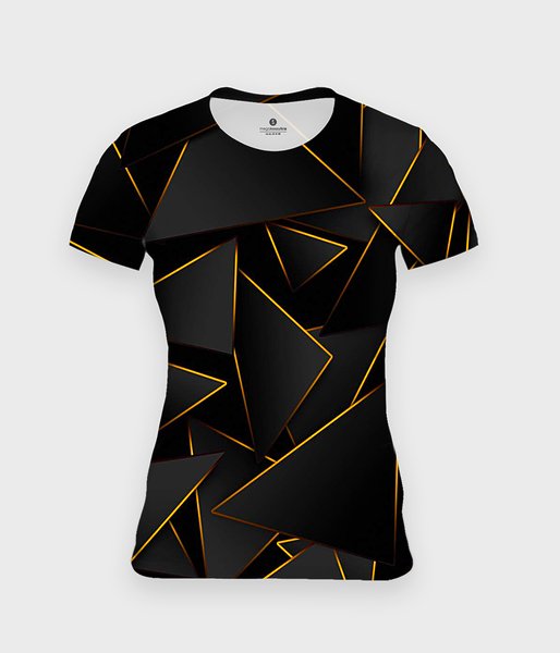 Trójkąty 3D - koszulka damska fullprint