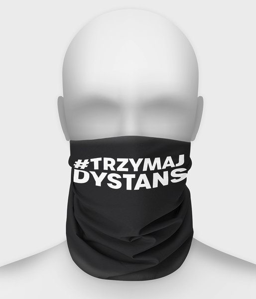 Trzymaj dystans - komin na twarz fullprint