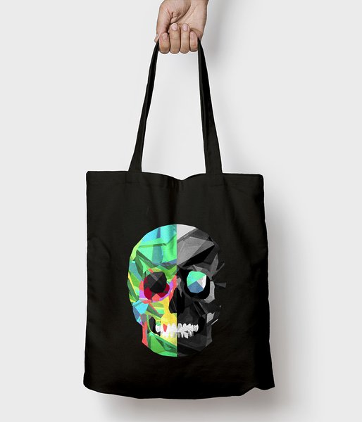 Two-color skull - torba bawełniana