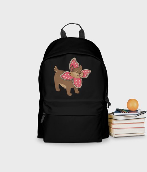Uroczy Pies w przebraniu Demogorgona - plecak szkolny