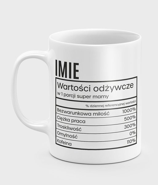 Wartości odżywcze (+ IMIĘ) - kubek