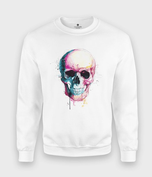 Watercolor skull - bluza klasyczna