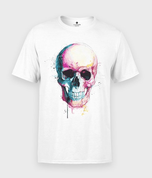 Watercolor skull - koszulka męska