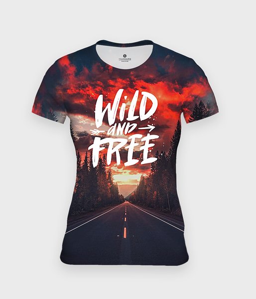 Wild and Free - koszulka damska fullprint