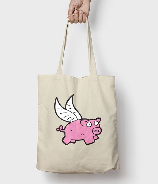 Winged Pig - torba bawełniana