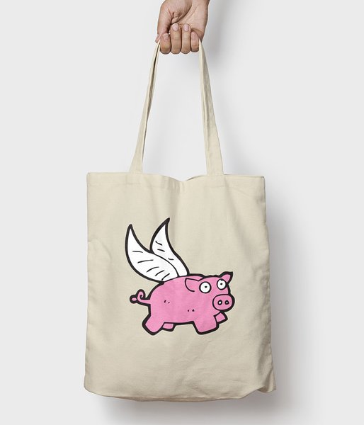 Winged Pig - torba bawełniana