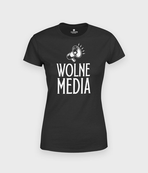 Wolne media - megafon - koszulka damska