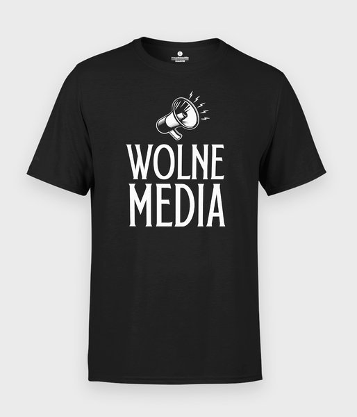 Wolne media - megafon - koszulka męska