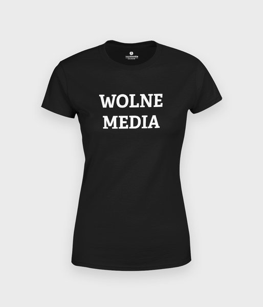 Wolne media - napis - koszulka damska