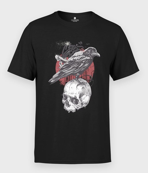 Wrona z czaszką - koszulka męska
